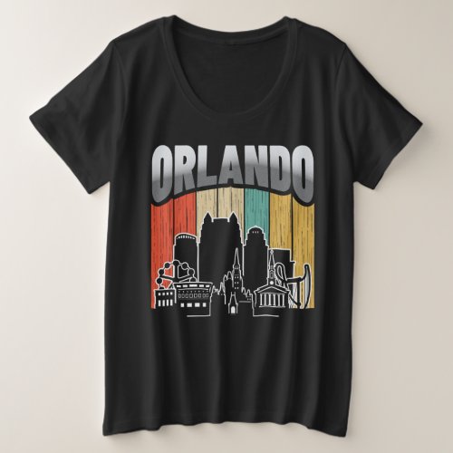 Orlando Florida Vintage Plus Size T_Shirt