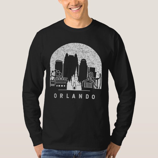 Orlando Florida Vintage Skyline T-Shirt (Front)