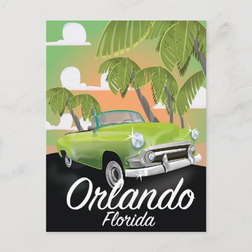 Orlando Florida vintage travel poster Postcard