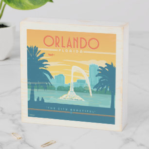 Orlando Florida Wooden Box Sign