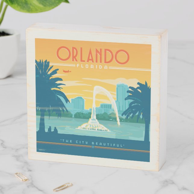 Orlando Florida Wooden Box Sign (In Situ Horizontal)