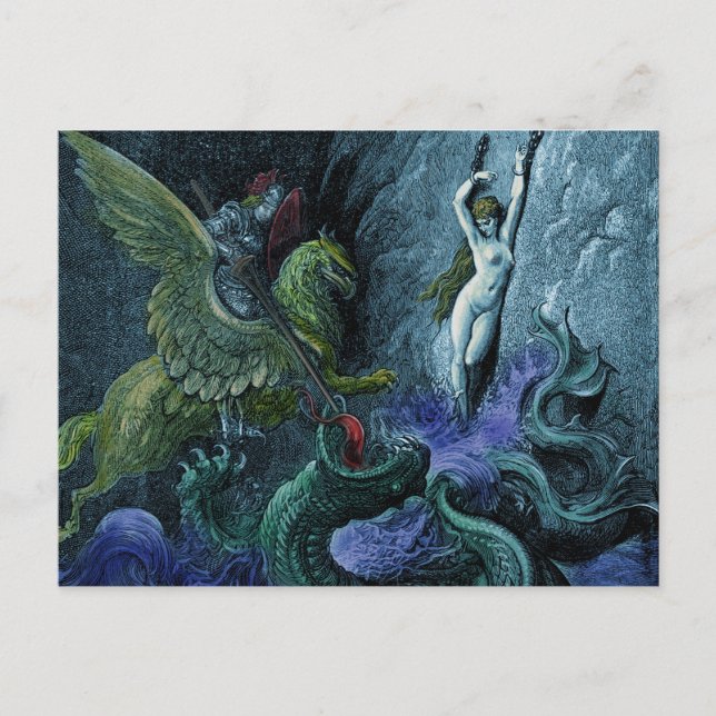 Orlando Furioso vintage gothic postcard (Front)