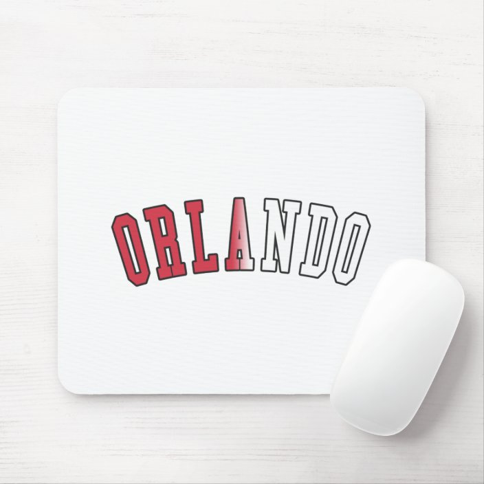 Orlando in Florida State Flag Colors Mouse Pad