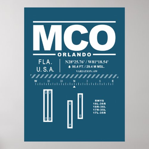 Orlando International Airport MCO Poster