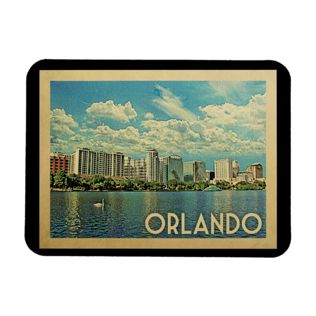Orlando Magnet Florida Vintage Travel (Horizontal)