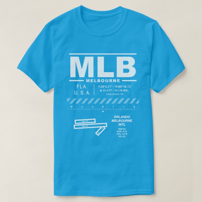 Orlando Melbourne Int'l Airport MLB T-Shirt (Design Front)