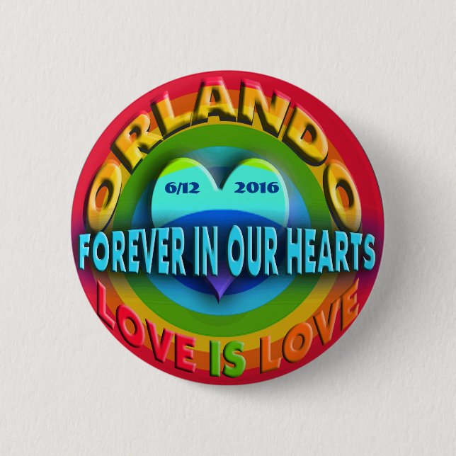 Orlando Memorial Pinback Button (Front)