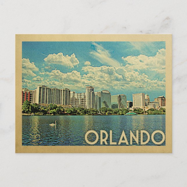 Orlando Postcard Florida Vintage Travel (Front)