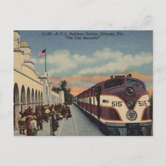 Orlando Railway Station Postcard (Front)
