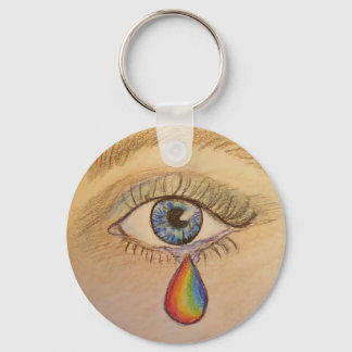 Orlando Rainbow Teardrop by Carol Zeock Keychain