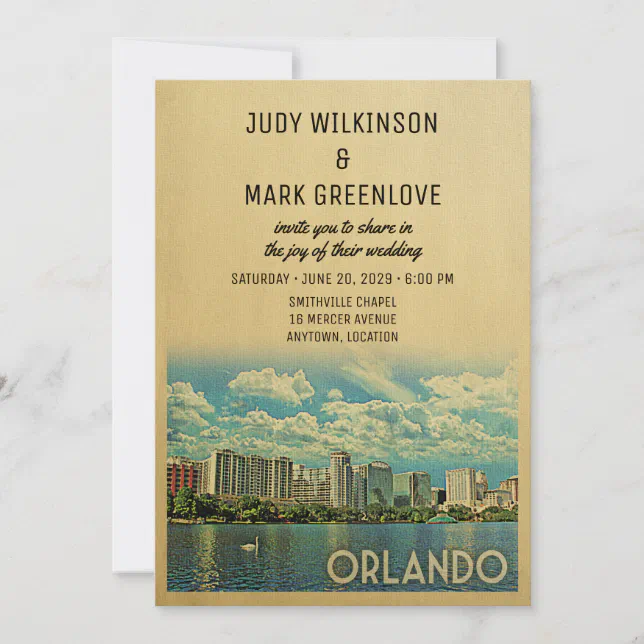 Orlando Wedding Invitation Florida Zazzle