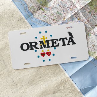 ORMETÀ LICENSE PLATE