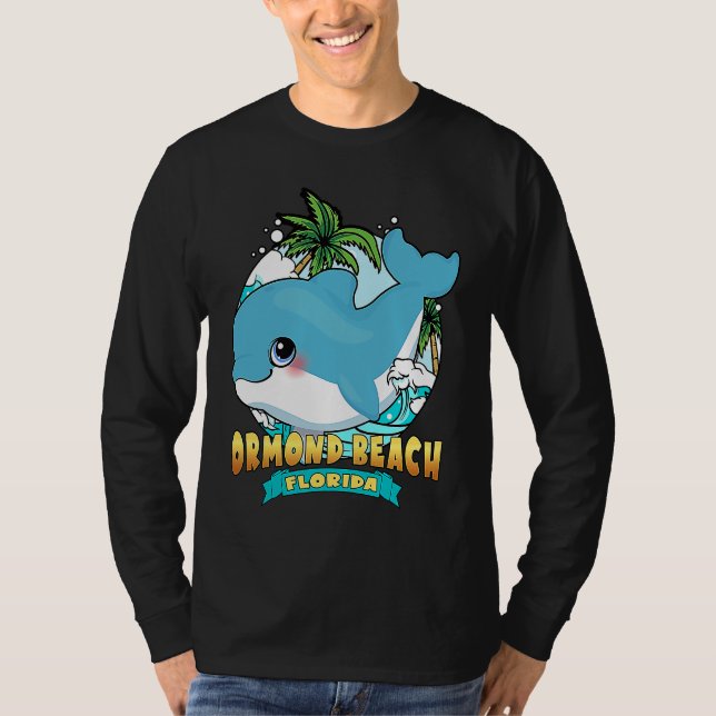 ORMOND BEACH FLORIDA Cute Baby Dolphin Souvenir T-Shirt (Front)