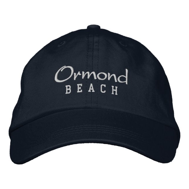 Ormond Beach Florida Embroidered Hat (Front)