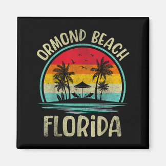 Ormond Beach Florida Palm Tree Family Summer Magnet