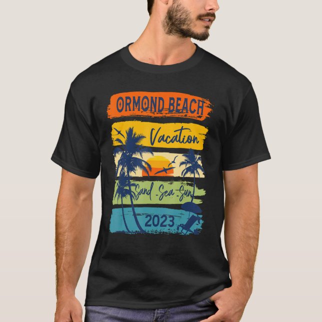 Ormond Beach Florida Vacation 2023 Family Group Su T-Shirt (Front)