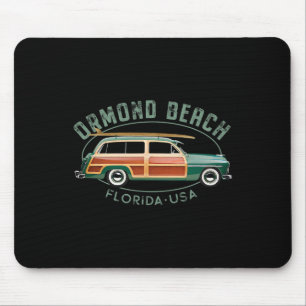 Ormond Beach Florida Vintage Surfing Mouse Pad