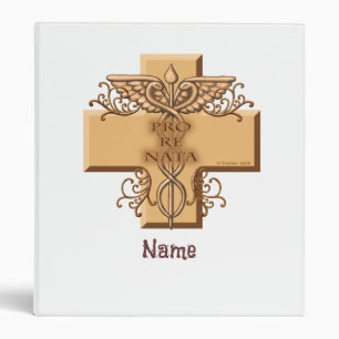 Orn caduceus nurse 3 ring binder