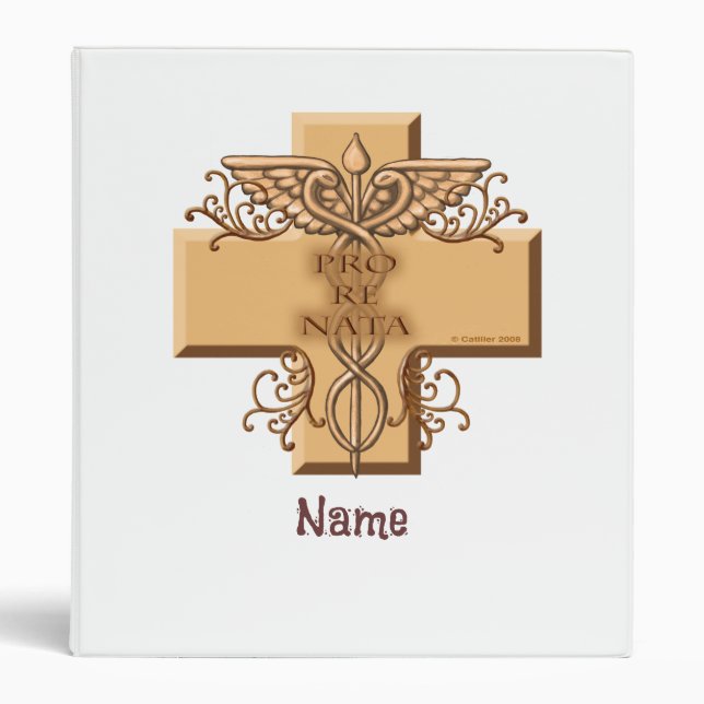 Orn caduceus nurse  3 ring binder (Front)