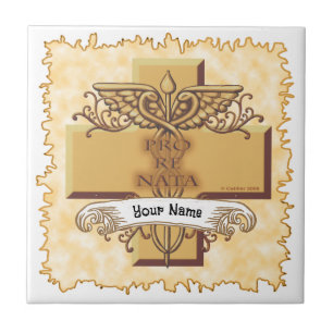 Orn caduceus nurse  ceramic tile