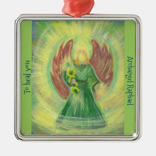 Ornament: Archangel Raphael Metal Ornament (Front)