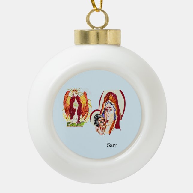  Ornament : Archangel Uriel & Virgin Mary & Jesus (Front)