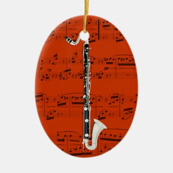 Ornament - Bass Clarinet - Pick Your Color by inpMusicAndArt at Zazzle