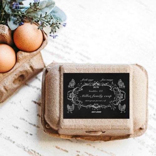 ornament border vintage chalkboard egg carton rect food label