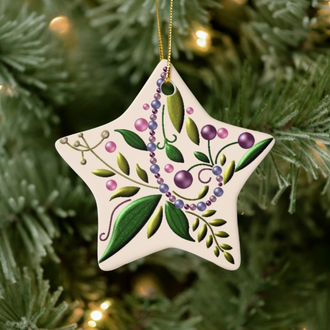Ornament - Ceramic - Tuscan Star of Christmas (Tree)
