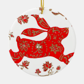 Ornament, Chinese Year of the Rabbit Ceramic Ornament