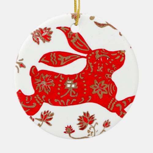 Ornament Chinese Year of the Rabbit Ceramic Ornament