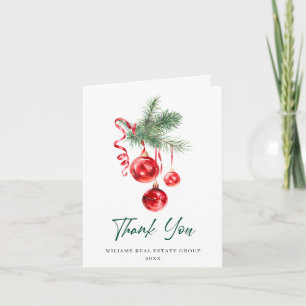 Ornament Christmas Greeting Holiday Thank You Card