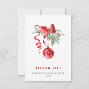 Ornament Christmas Greeting Holiday Thank You Card