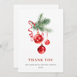 Ornament Christmas Greeting Holiday Thank You Card