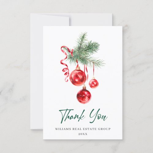 Ornament Christmas Greeting Holiday Thank You Card