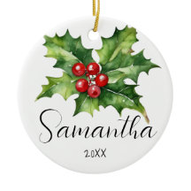 Ornament Christmas Personalized Name and Note