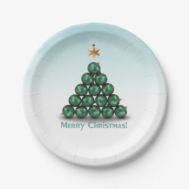 Ornament Christmas Tree - Paper Plate (Front)