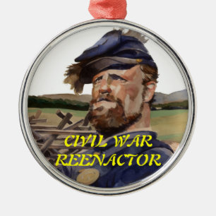 Ornament, Civil War Reenactor Metal Ornament