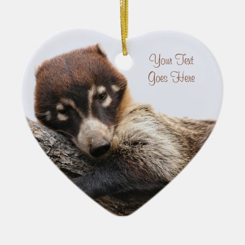 Ornament Coatimundi 4 Heart Ceramic Ornament