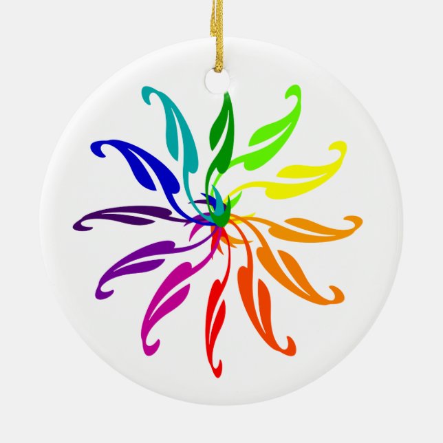 Ornament - Color Wheel Leaves (Back)