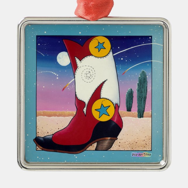 Ornament - Cowboy Boot, All Dressed Up (Front)