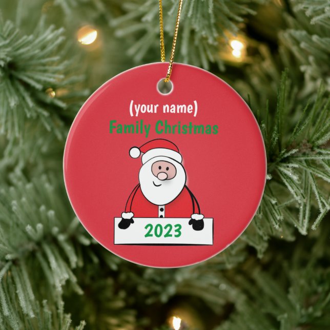 Ornament - Custom Family Christmas (add name) (Tree)