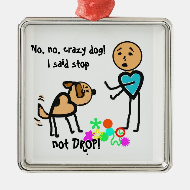 Ornament~ Dog Trainer's Humor Metal Ornament (Front)