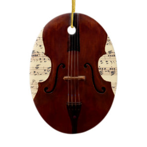 Ornament - Double Bass close-up with sheet music