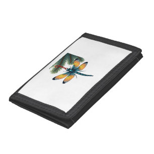 Ornament Dragonfly Trifold Wallet