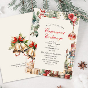 Ornament Exchange Christmas Holiday Party Invitation