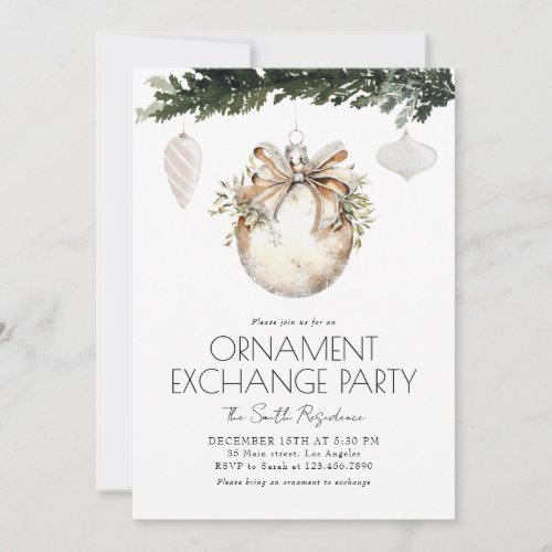 Ornament Exchange Christmas Party Invitation