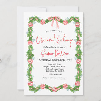 Ornament Exchange Christmas Party invitation 