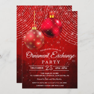 Ornament Exchange Holiday Invitation