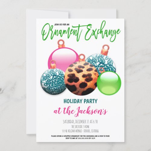 Ornament Exchange Holiday Party Invitation